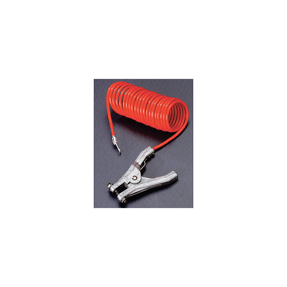 Dây Tiếp Đất, dài 10 ft. (Insulated Coiled Grounding Wire with Hand Clamp Connector , length 10ft.)